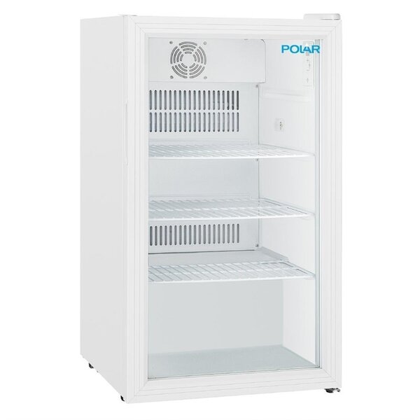 Polar Polar C-serie Display koelkast met glazen deur wit | 90 liter | 47.4x44xH84 cm.