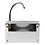 Basix Handwasbak met kniebediening, achteropstand en kraan | 30x32xH19cm.