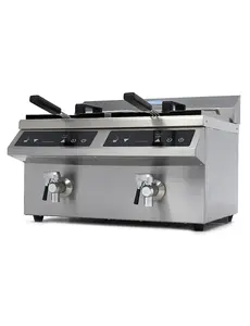 Maxima Inductie friteuse met tapkraan 2x 8 liter | 2x 3500W | |