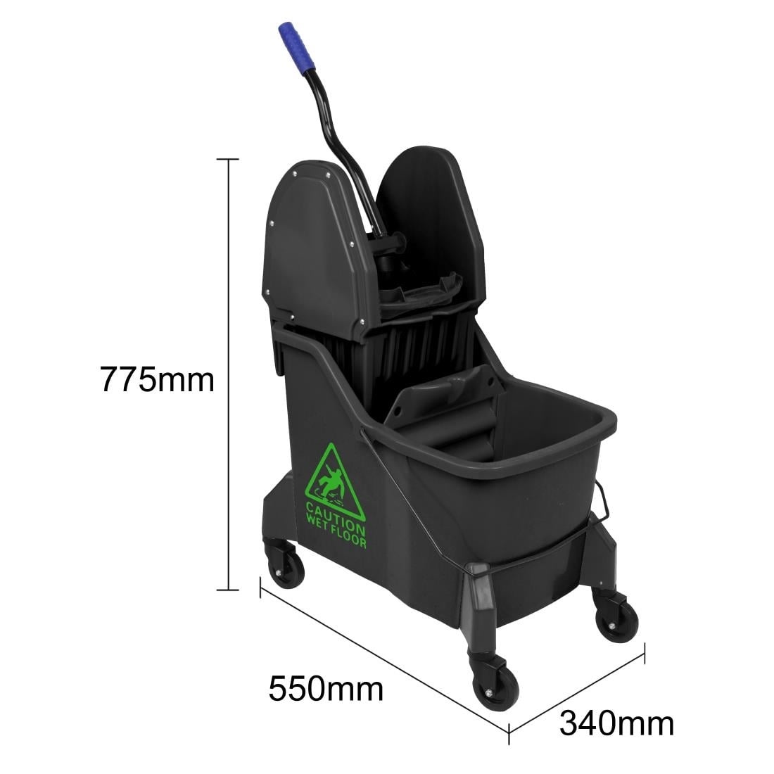 Jantex Jantex dweilemmer met twee compartimenten en pers Groen 30L | JB544, foto 6 van 6