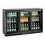 Hendi/Arktic Backbar koelkast met drie schuifdeuren | Arktic | 308L | Zwart | 220-240V/160W | 1350x520x(H)865mm