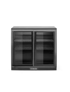 Hendi/Arktic Backbar koelkast met schuifdeuren | Arktic | 158L | Zwart | 220-240V/160W | 900x520x(H)870mm