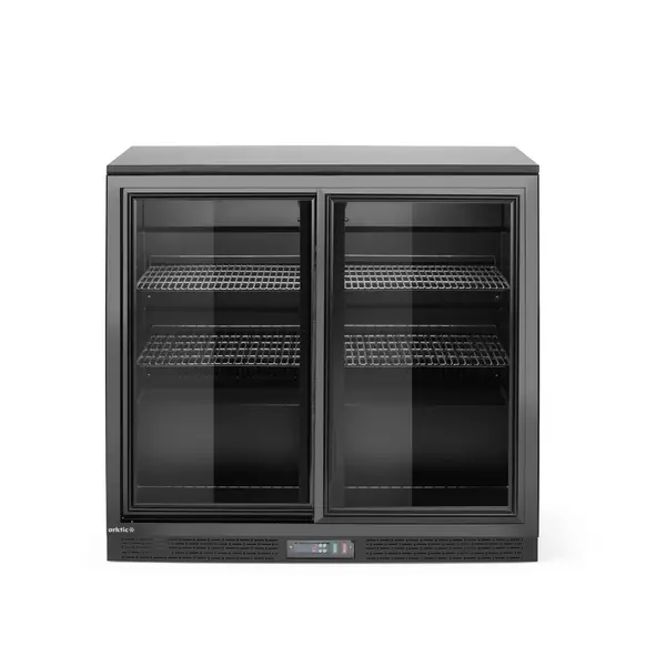Hendi/Arktic Backbar koelkast met schuifdeuren | Arktic | 158L | Zwart | 220-240V/160W | 900x520x(H)870mm
