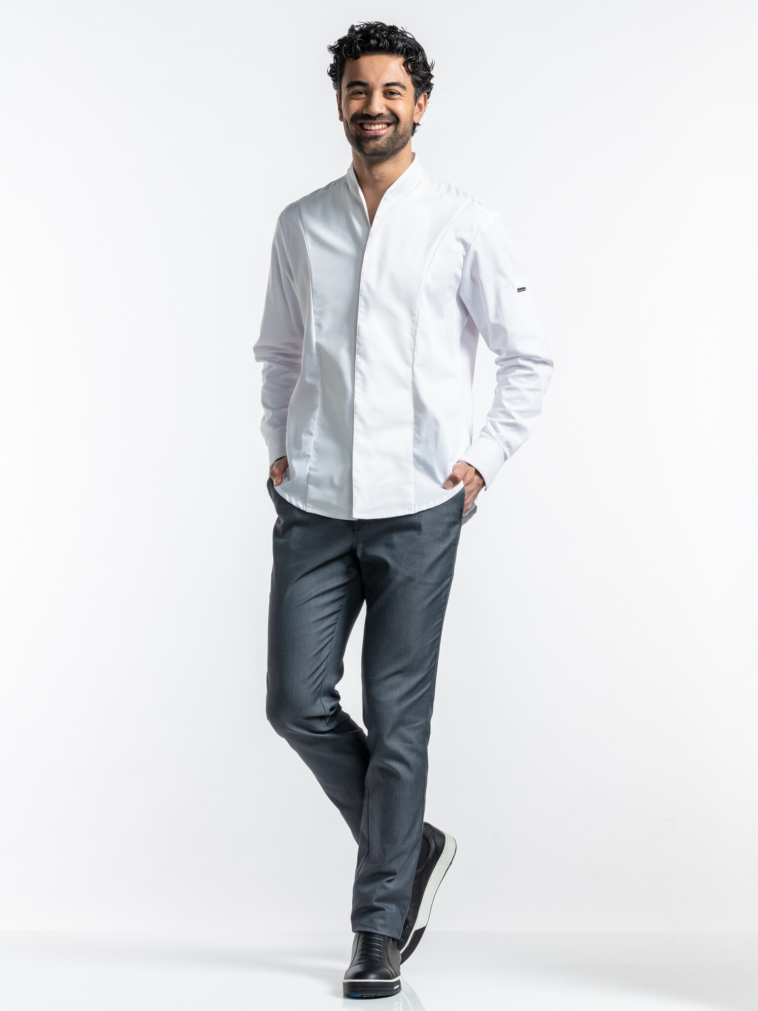 Chaud Devant Koksbroek | Chivano Grey Stretch | Grijs | Slim fit | Heren, foto 2 van 4