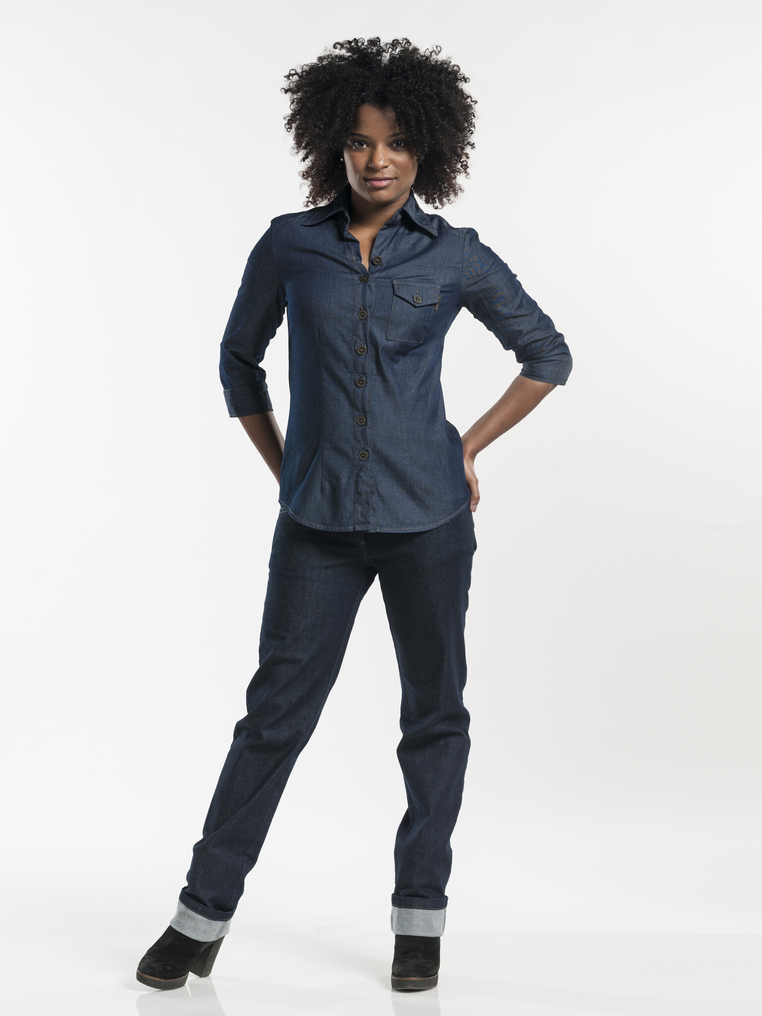 Chaud Devant Koksbroek | Lady Black Stretch | Zwart | Rechte pijpen | Dames, foto 4 van 6