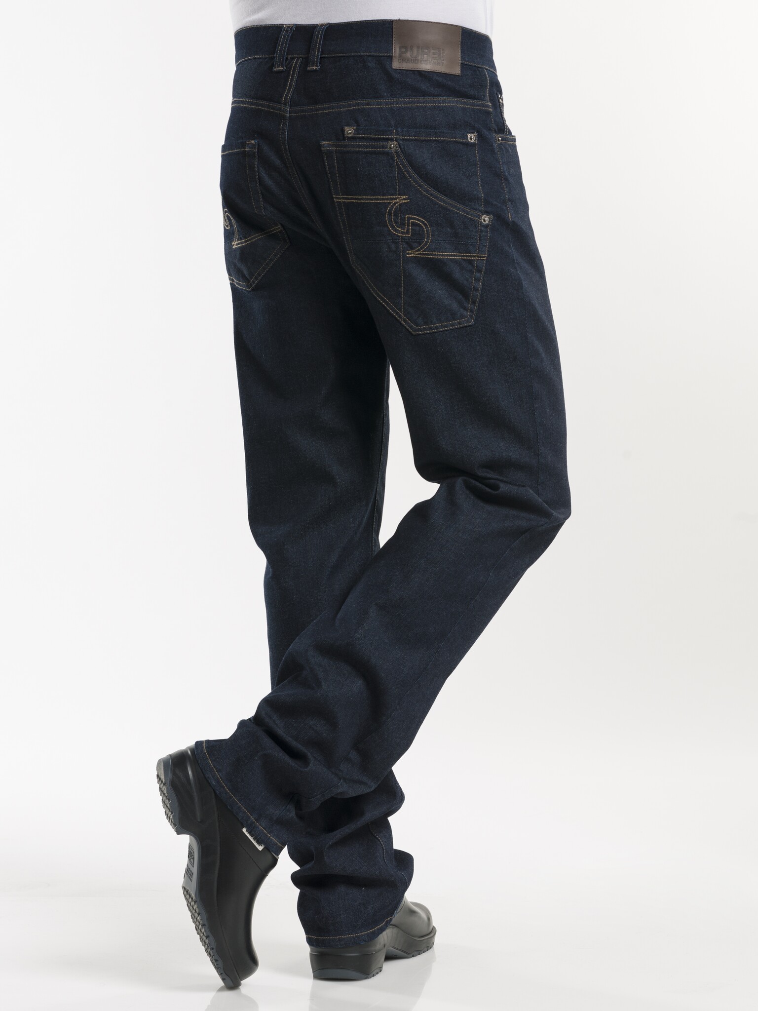 Chaud Devant Koksbroek | Jeans Blue Denim Stretch | Blauw | Rechte pijpen | Heren, foto 3 van 3