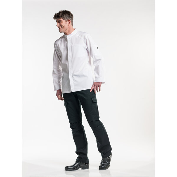 Chaud Devant Koksbuis | Salerno White | Wit | Getailleerde pasvorm | Lange mouw | Heren