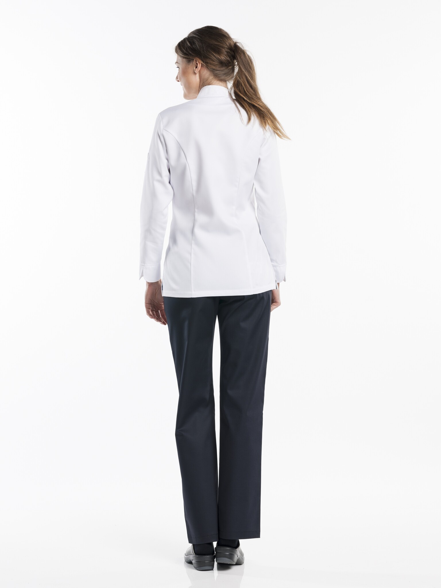 Chaud Devant Koksbuis | Lady Comfort White | Wit | Getailleerde pasvorm | Lange mouw | Dames, foto 5 van 5