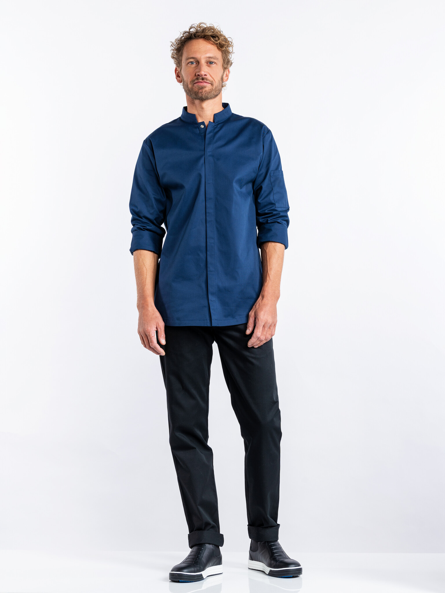 Chaud Devant Koksbuis | Sabor Navy | Blauw | Rechte pasvorm | Lange mouw | Heren, foto 3 van 4