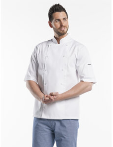 Chaud Devant Koksbuis | Hilton Poco White Short Sleeve | Wit | Rechte pasvorm | Korte mouw | Heren