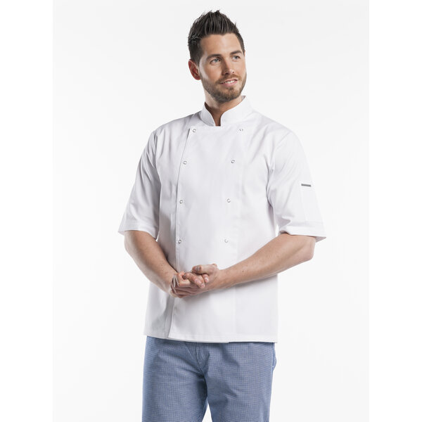 Chaud Devant Koksbuis | Hilton Poco White Short Sleeve | Wit | Rechte pasvorm | Korte mouw | Heren
