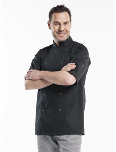 Chaud Devant Koksbuis | Hilton Poco Black Short Sleeve | Zwart | Rechte pasvorm | Korte mouw | Heren