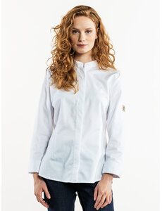 Chaud Devant Koksbuis | Lady Cambio White | Wit | Getailleerde pasvorm | Lange mouw | Dames