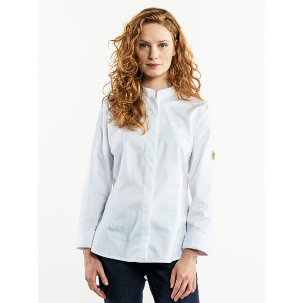 Chaud Devant Koksbuis | Lady Cambio White | Wit | Getailleerde pasvorm | Lange mouw | Dames