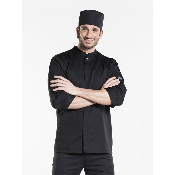 Chaud Devant Koksbuis | Riva FX Black Stretch | Zwart | Getailleerde pasvorm | Lange mouw | Unisex