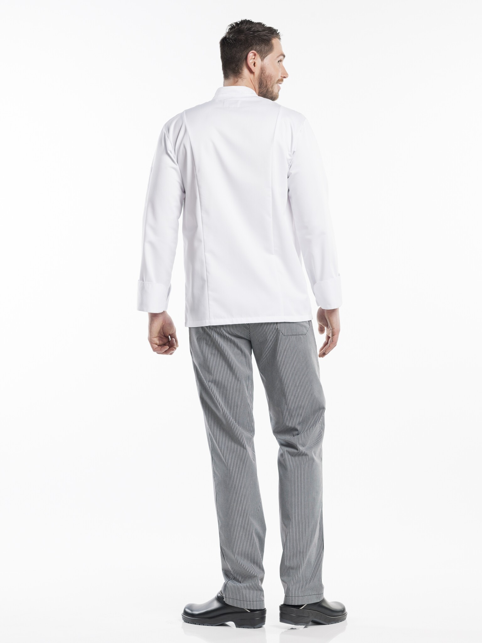 Chaud Devant Koksbuis | Bacio White | Wit | Rechte pasvorm | Lange mouw | Heren, foto 3 van 3