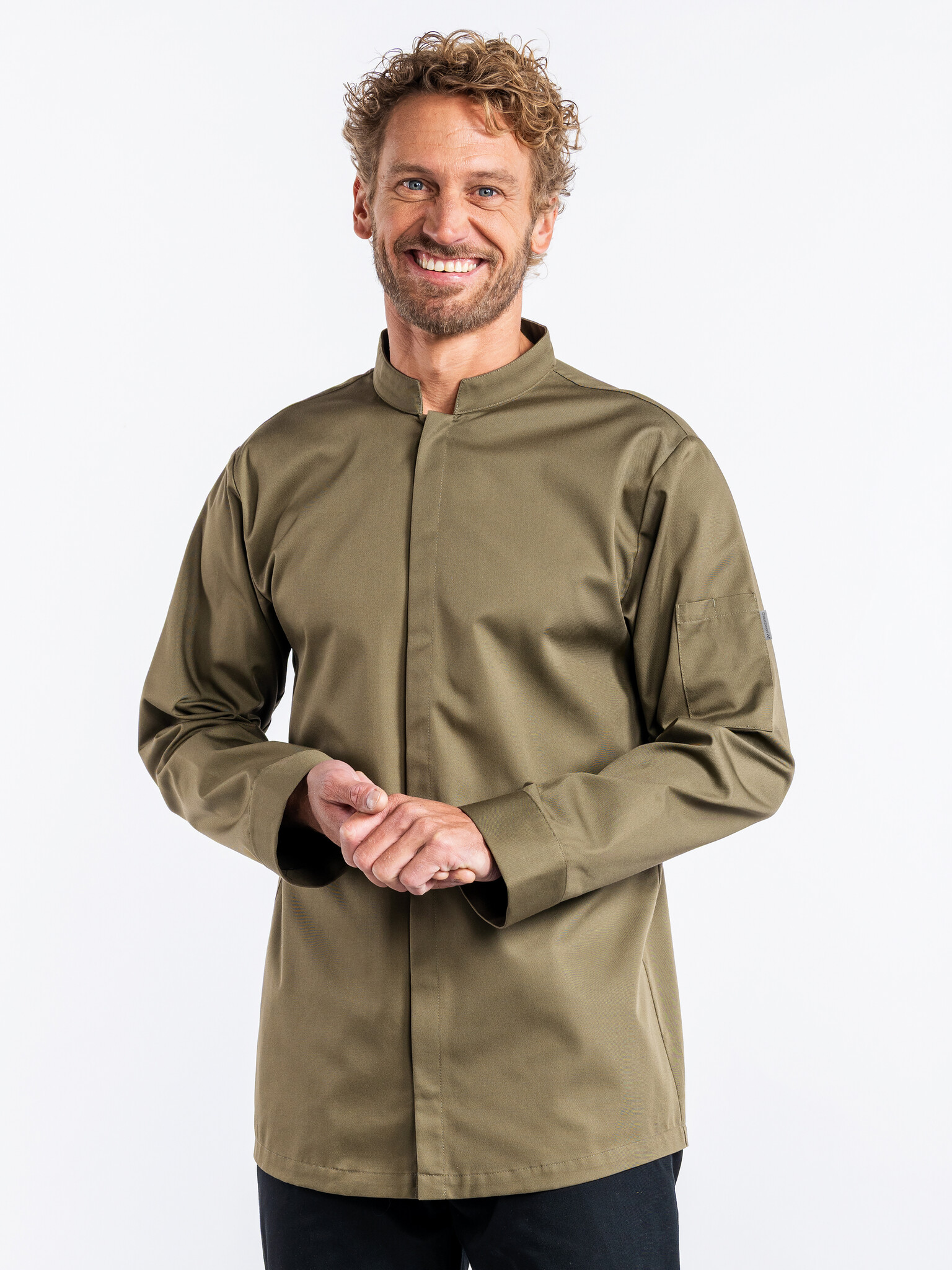 Chaud Devant Koksbuis | Sabor Dark Olive | Groen | Rechte pasvorm | Lange mouw | Heren
