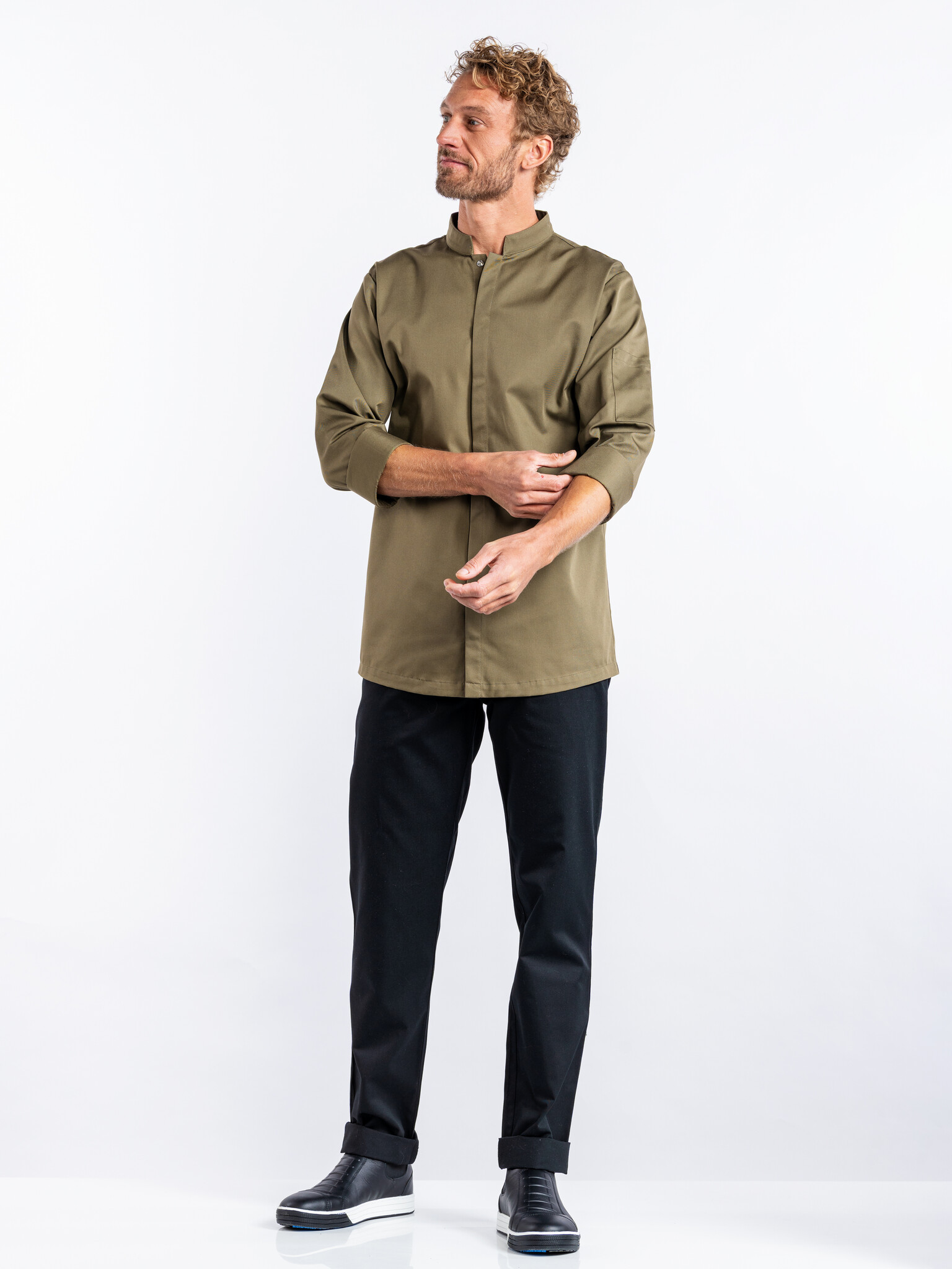 Chaud Devant Koksbuis | Sabor Dark Olive | Groen | Rechte pasvorm | Lange mouw | Heren, foto 2 van 4