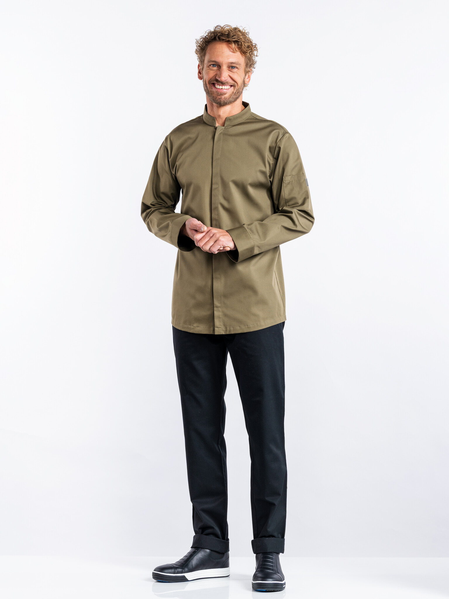 Chaud Devant Koksbuis | Sabor Dark Olive | Groen | Rechte pasvorm | Lange mouw | Heren, foto 3 van 4
