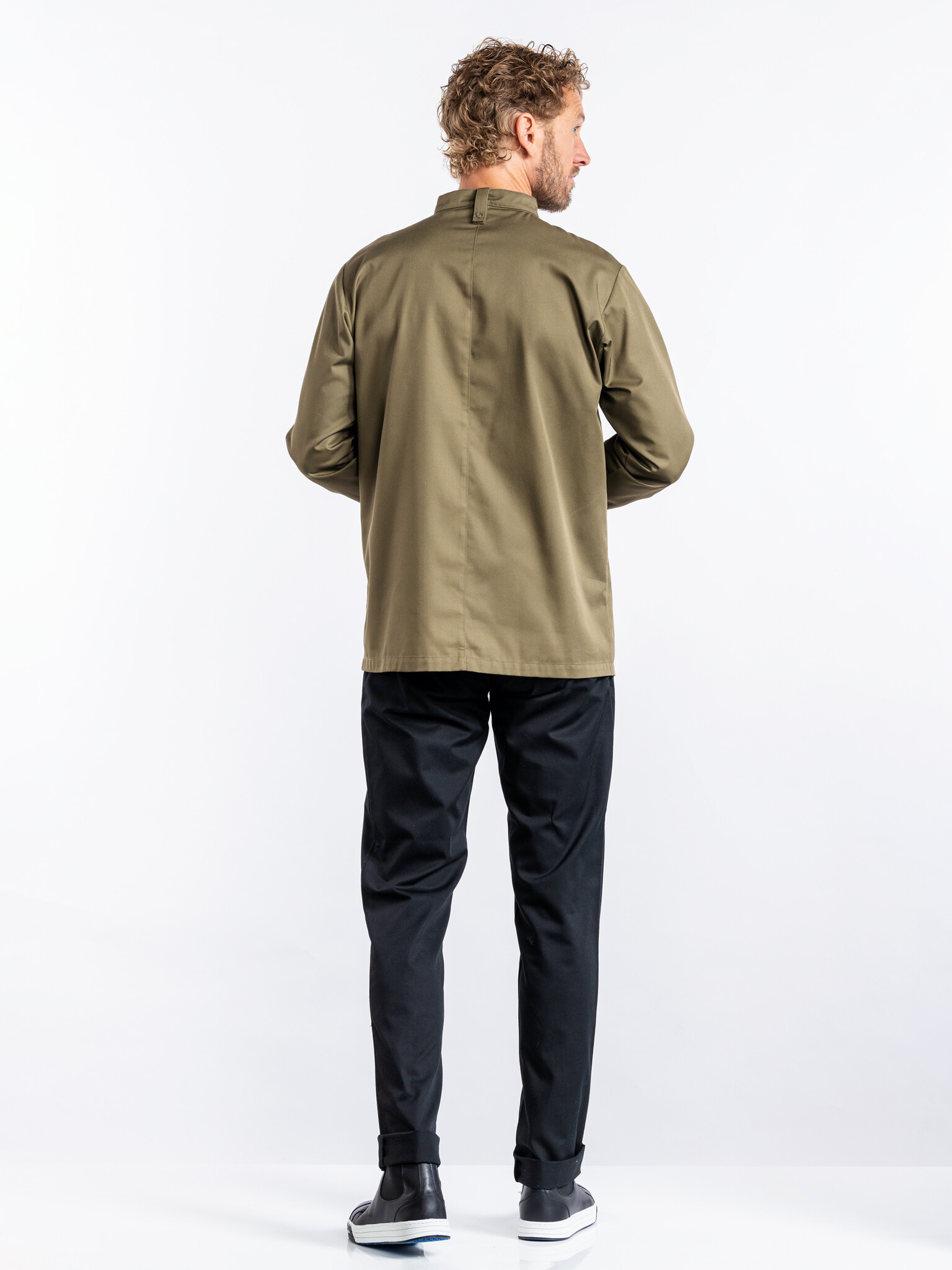 Chaud Devant Koksbuis | Sabor Dark Olive | Groen | Rechte pasvorm | Lange mouw | Heren, foto 4 van 4