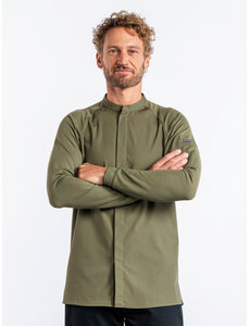 Chaud Devant Koksbuis | Fratello FX Green Stretch | Groen | Getailleerde pasvorm | Lange mouw | Heren