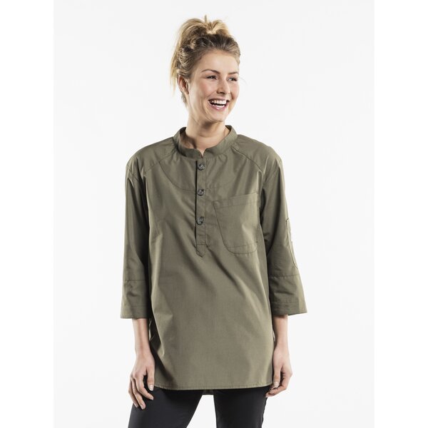 Chaud Devant Koksbuis | Bujutsu Green | Groen | Getailleerde pasvorm | Driekwart mouw | Unisex
