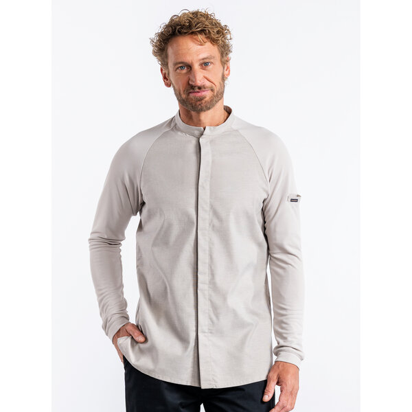 Chaud Devant Koksbuis | Fratello FX Sand Stretch | Zand | Getailleerde pasvorm | Lange mouw | Heren