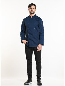 Chaud Devant Koksbuis | Hilton Poco Navy | Blauw | Rechte pasvorm | Lange mouw | Heren