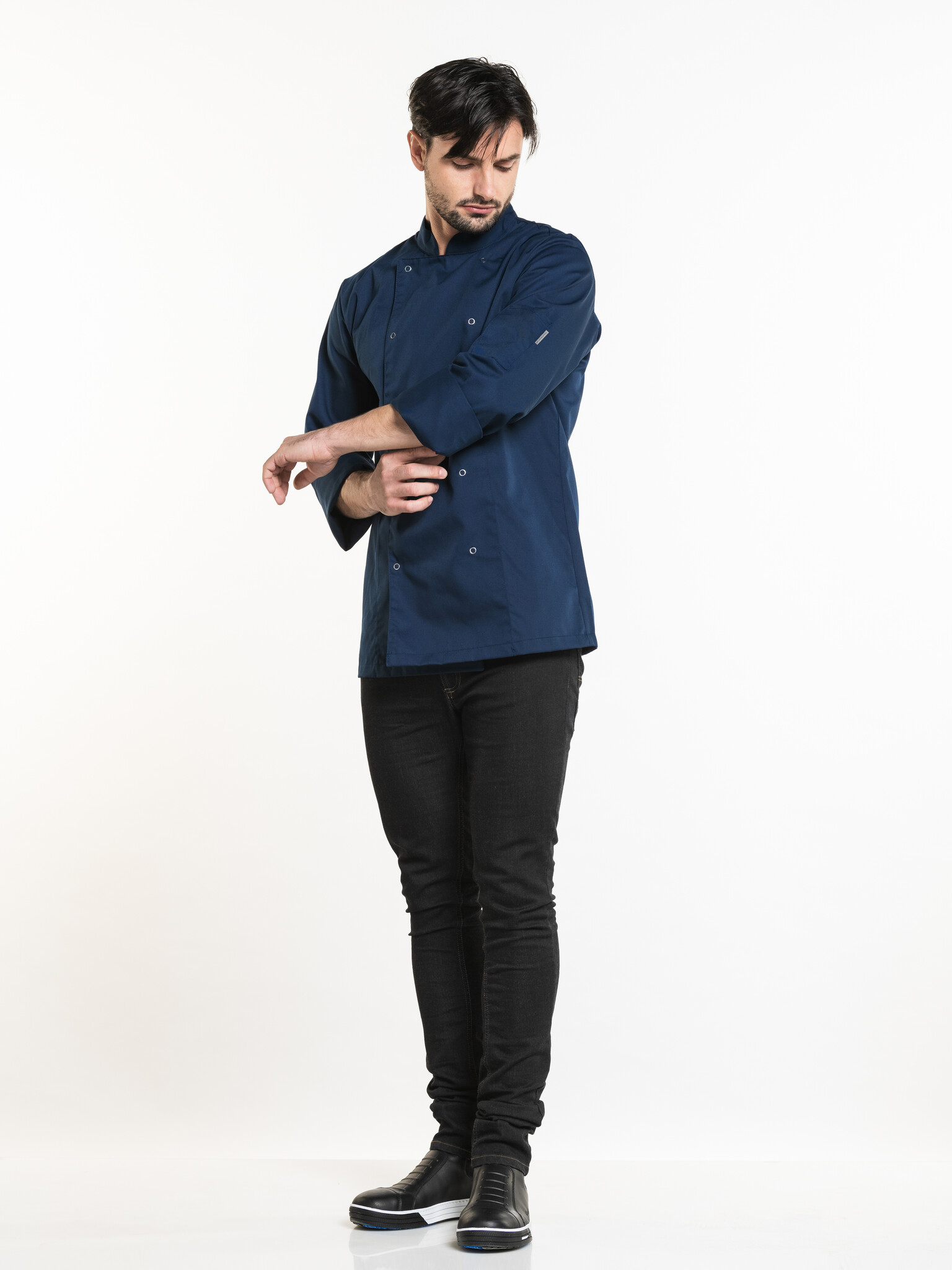 Chaud Devant Koksbuis | Hilton Poco Navy | Blauw | Rechte pasvorm | Lange mouw | Heren, foto 2 van 4