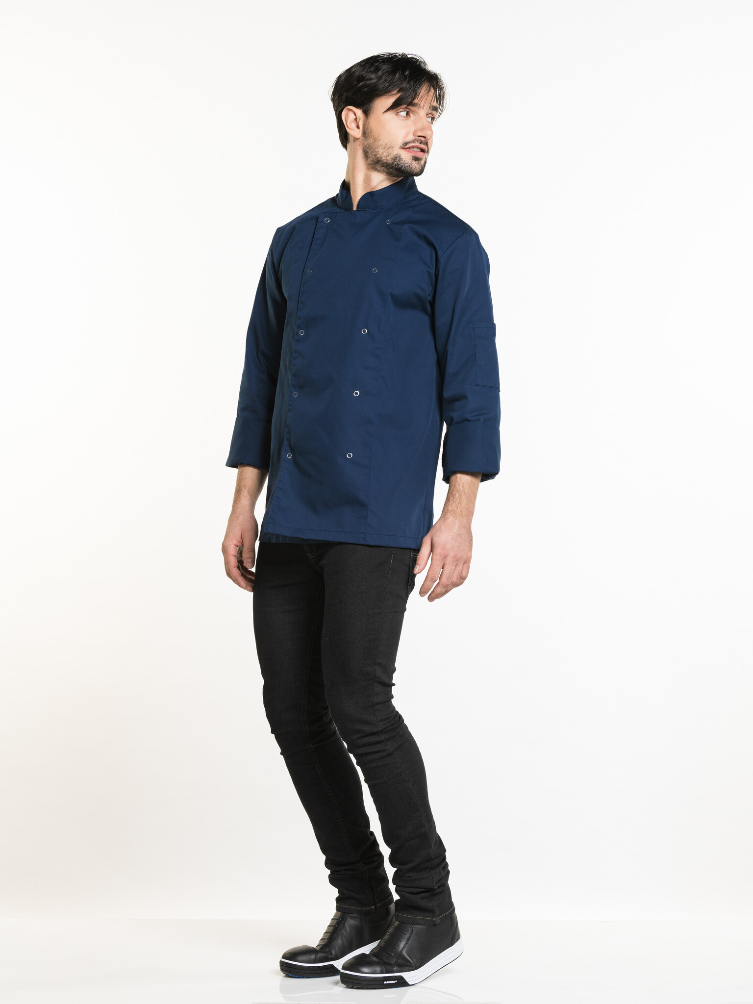 Chaud Devant Koksbuis | Hilton Poco Navy | Blauw | Rechte pasvorm | Lange mouw | Heren, foto 3 van 4