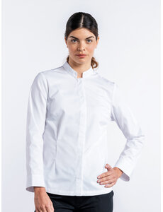 Chaud Devant Koksbuis | Lady Sabor White | Wit | Getailleerde pasvorm | Lange mouw | Dames