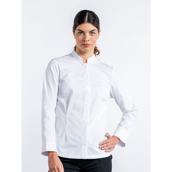 Chaud Devant Koksbuis | Lady Sabor White | Wit | Getailleerde pasvorm | Lange mouw | Dames