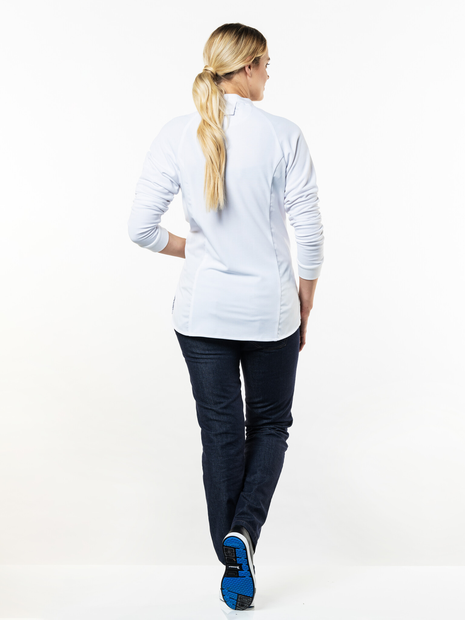 Chaud Devant Koksbuis | Lady Sorella FX White Stretch | Wit | Getailleerde pasvorm | Lange mouw | Dames, foto 2 van 2