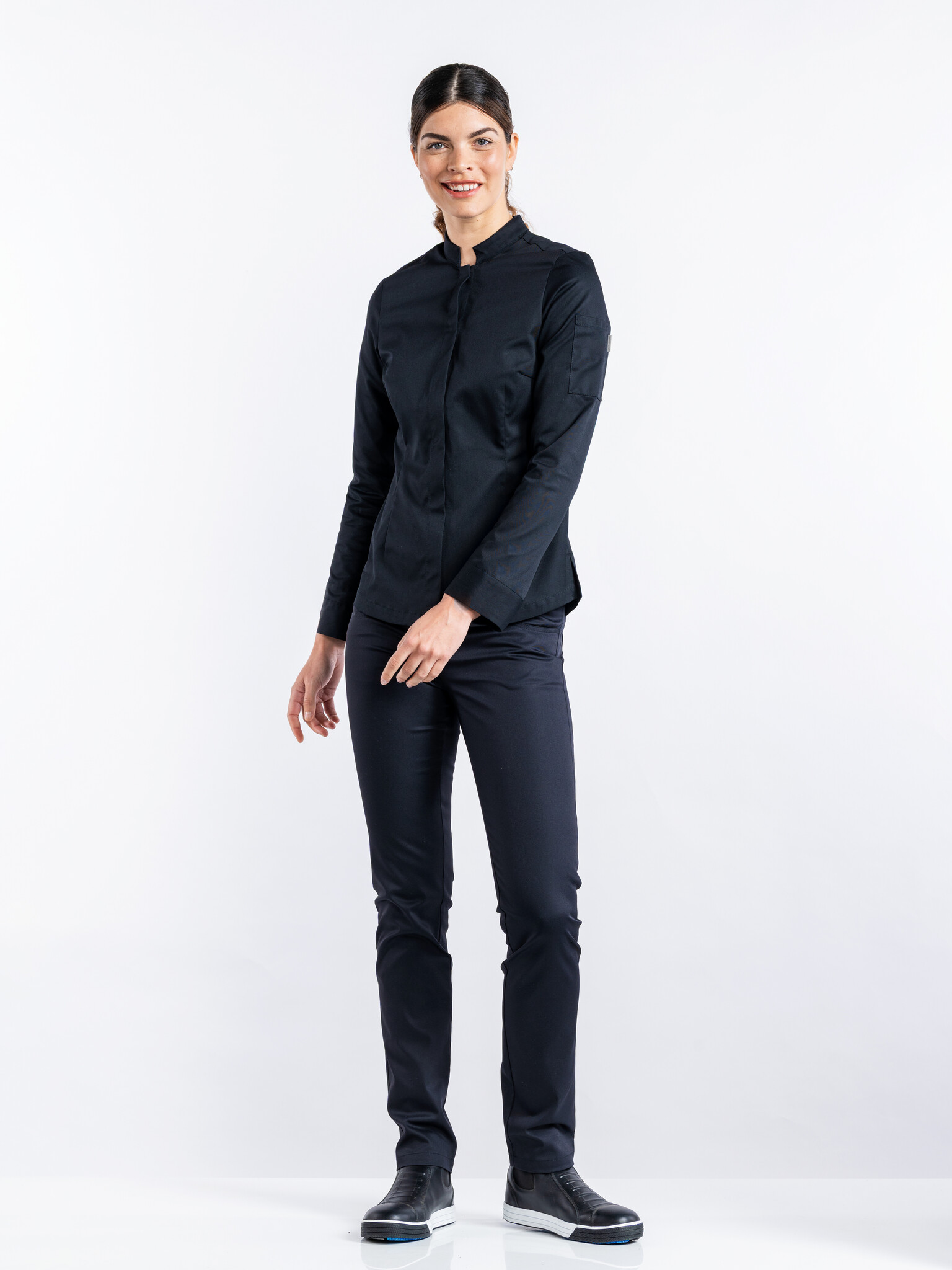 Chaud Devant Koksbuis | Lady Sabor Black | Zwart | Getailleerde pasvorm | Lange mouw | Dames, foto 2 van 4