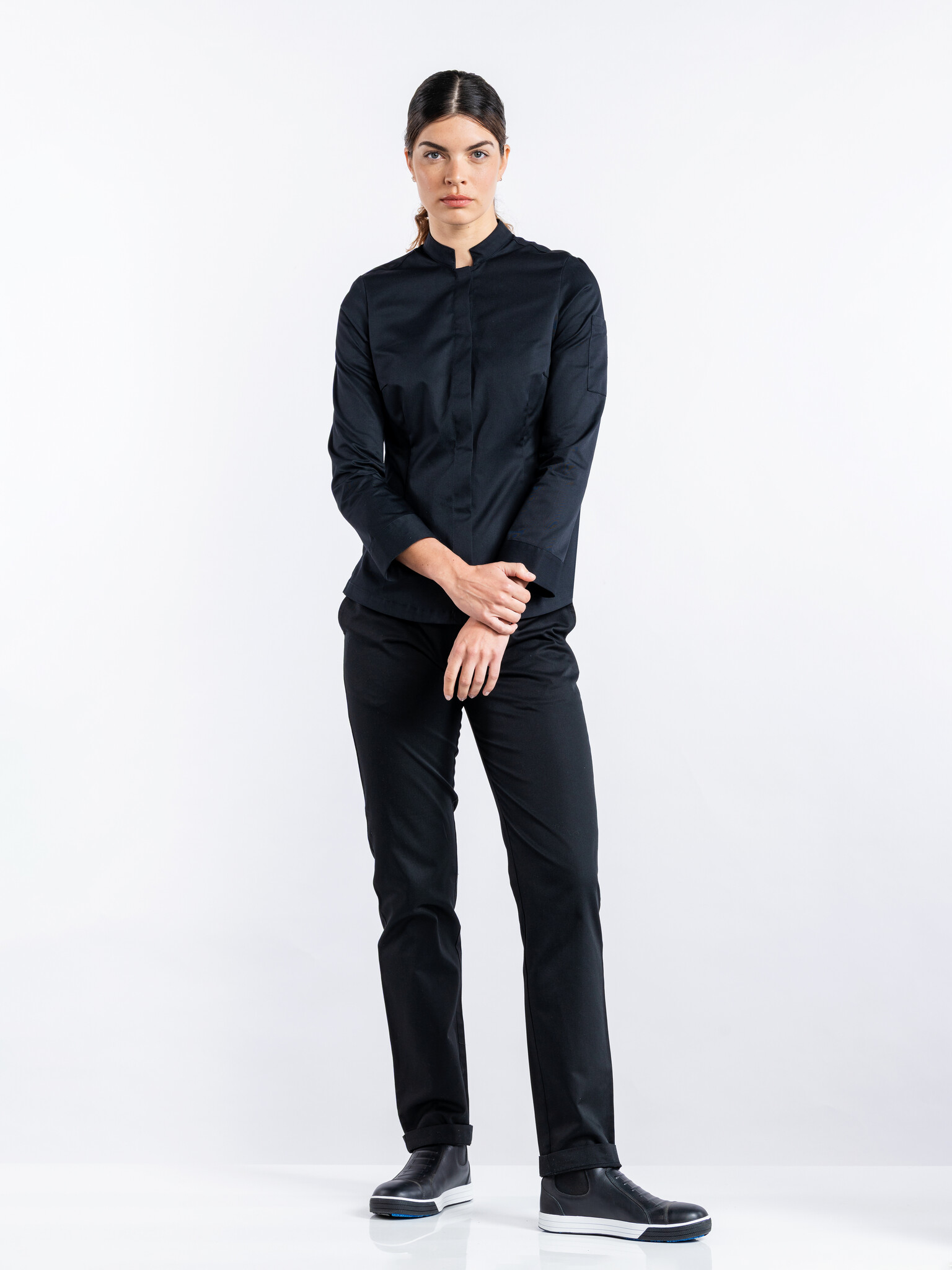 Chaud Devant Koksbuis | Lady Sabor Black | Zwart | Getailleerde pasvorm | Lange mouw | Dames, foto 3 van 4