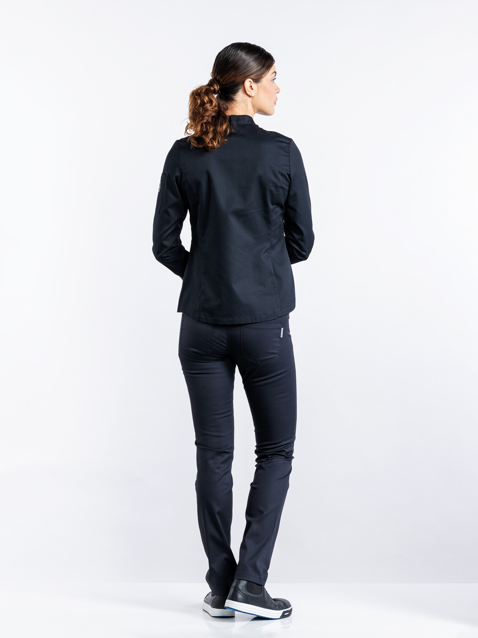Chaud Devant Koksbuis | Lady Sabor Black | Zwart | Getailleerde pasvorm | Lange mouw | Dames, foto 4 van 4