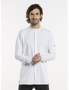 Chaud Devant Koksbuis | Fratello FX White Stretch | Wit | Getailleerde pasvorm | Lange mouw | Unisex