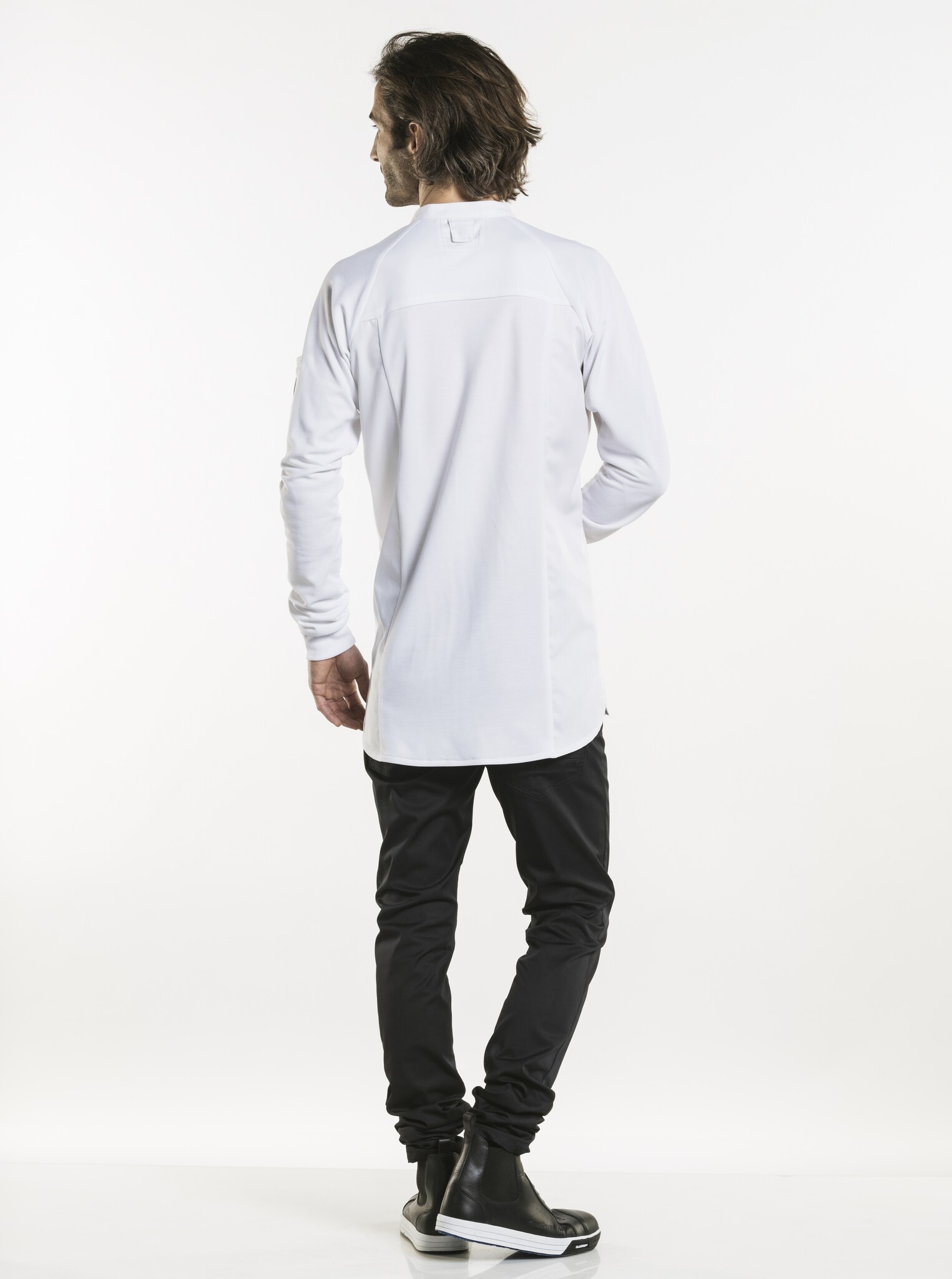 Chaud Devant Koksbuis | Fratello FX White Stretch | Wit | Getailleerde pasvorm | Lange mouw | Unisex, foto 2 van 2
