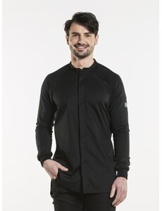 Chaud Devant Koksbuis | Fratello FX Black Stretch | Zwart | Getailleerde pasvorm | Lange mouw | Heren