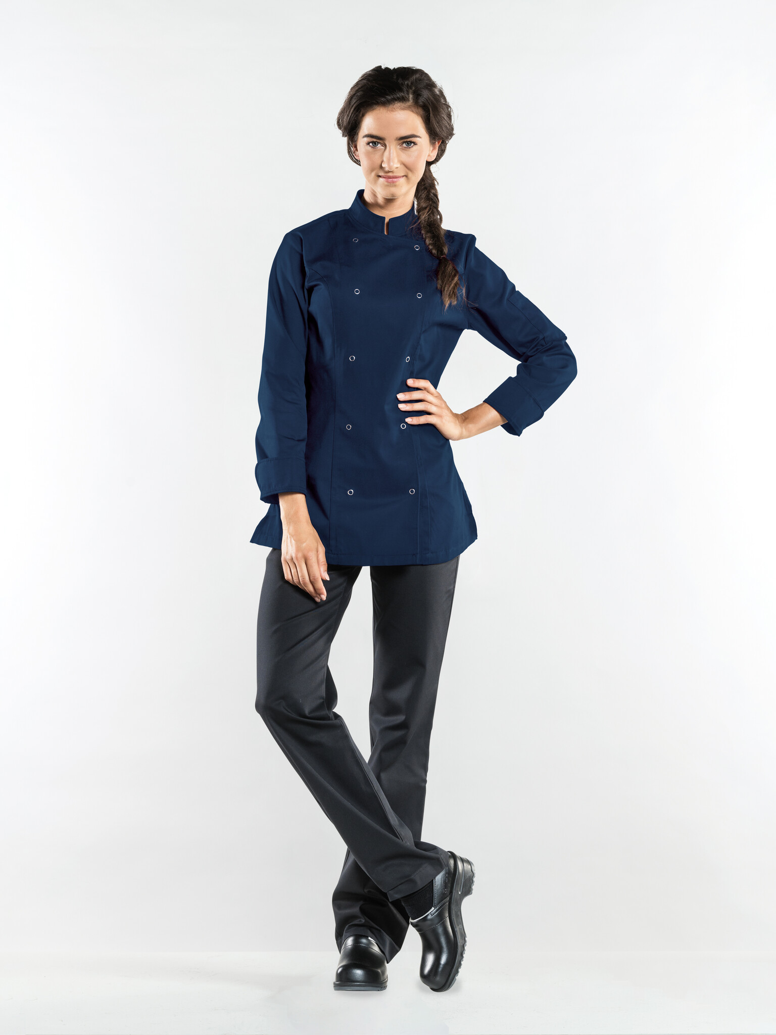 Chaud Devant Koksbuis | Lady Poco Navy | Blauw | Getailleerde pasvorm | Lange mouw | Dames, foto 2 van 3