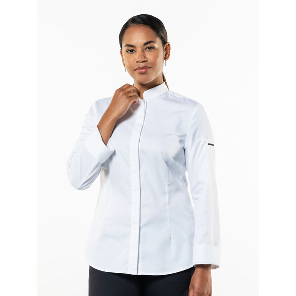 Chaud Devant Koksbuis | Lady Nordic White | Wit | Getailleerde pasvorm | Lange mouw | Dames