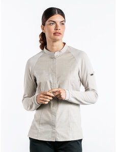 Chaud Devant Koksbuis | Lady Sorella FX Sand Stretch | Zand | Getailleerde pasvorm | Lange mouw | Dames