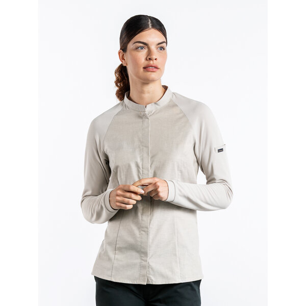 Chaud Devant Koksbuis | Lady Sorella FX Sand Stretch | Zand | Getailleerde pasvorm | Lange mouw | Dames