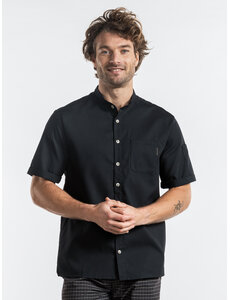 Chaud Devant Koksbuis | Verano FX Black Stretch Short Sleeve | Zwart | Getailleerde pasvorm | Korte mouw | Heren