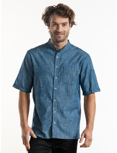 Chaud Devant Koksbuis | Verano Blue Short Sleeve | Blauw | Getailleerde pasvorm | Korte mouw | Heren