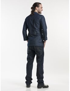 Chaud Devant Koksbuis | Parka Blue Denim Stretch | Blauw | Getailleerde pasvorm | Lange mouw | Heren