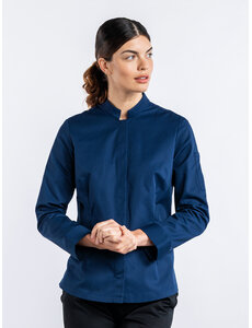 Chaud Devant Koksbuis | Lady Sabor Navy | Blauw | Getailleerde pasvorm | Lange mouw | Dames