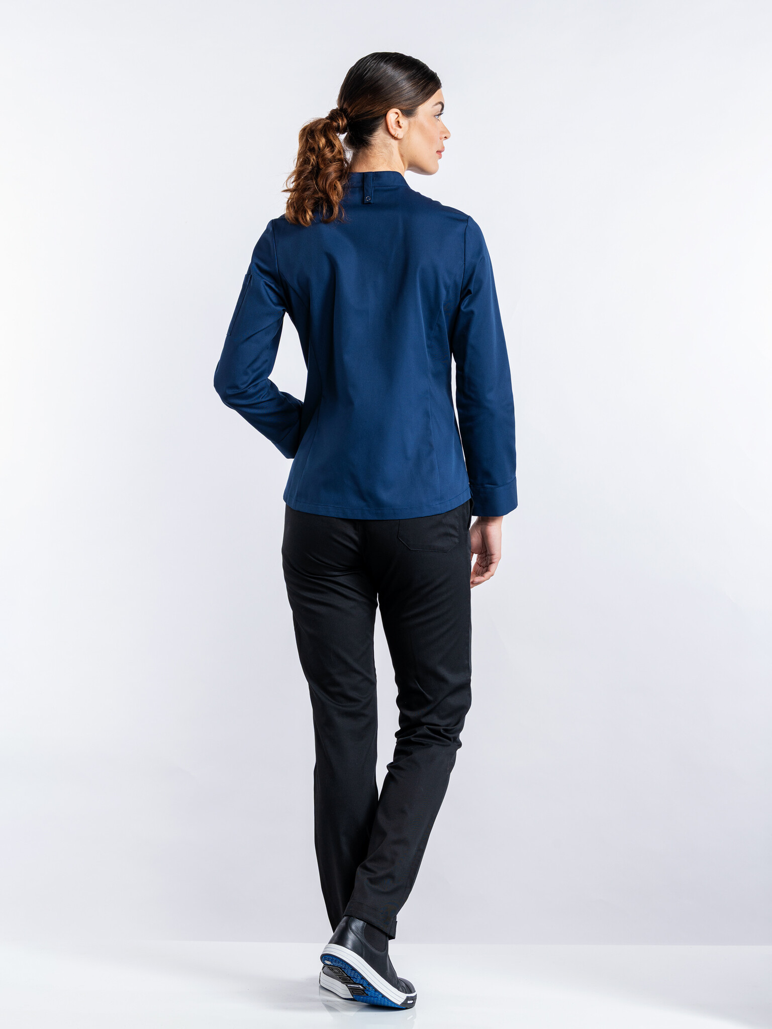 Chaud Devant Koksbuis | Lady Sabor Navy | Blauw | Getailleerde pasvorm | Lange mouw | Dames, foto 4 van 4