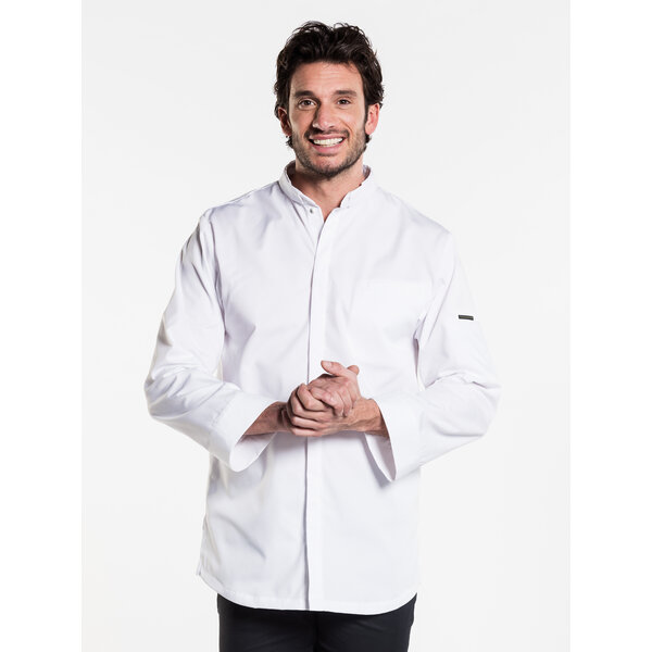 Chaud Devant Koksbuis | Nordic White | Wit | Rechte pasvorm | Lange mouw | Heren