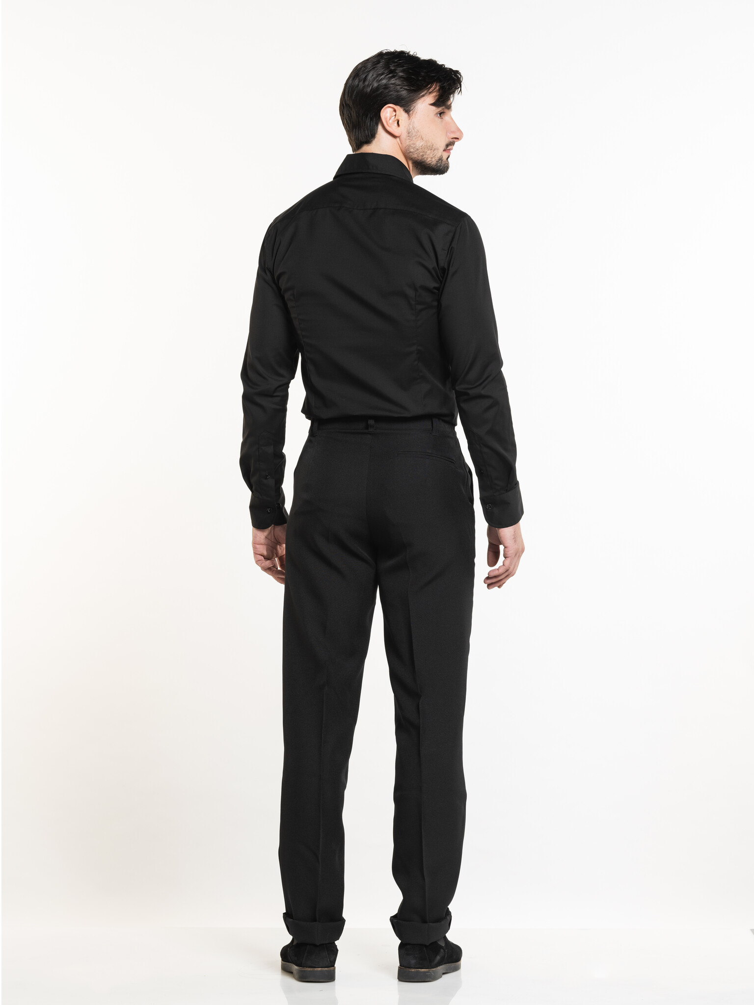 Chaud Devant Overhemd | Men Black Stretch | Zwart | Getailleerde pasvorm | Lange mouw | Heren, foto 3 van 3